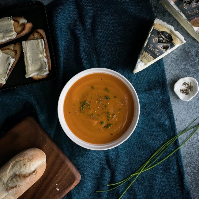 Roasted pumpkin and carrot soup