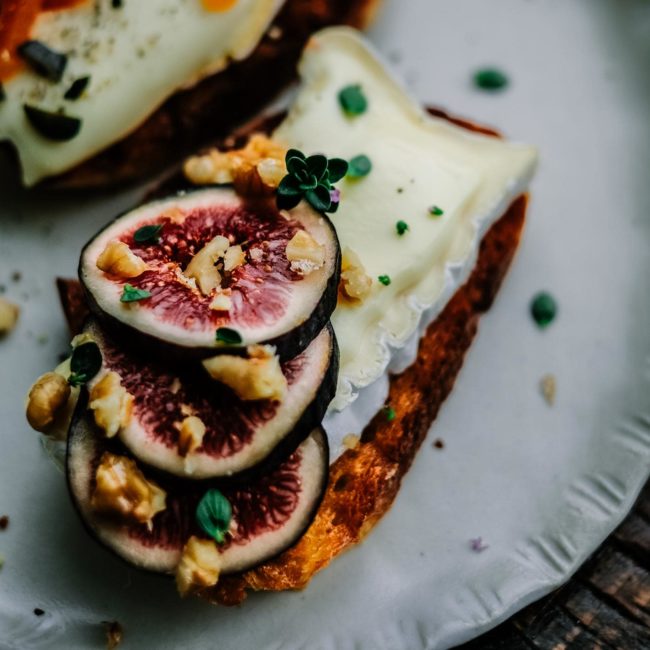 Fromager d’Affinois Campagnier and Buche d’Affinois tartines