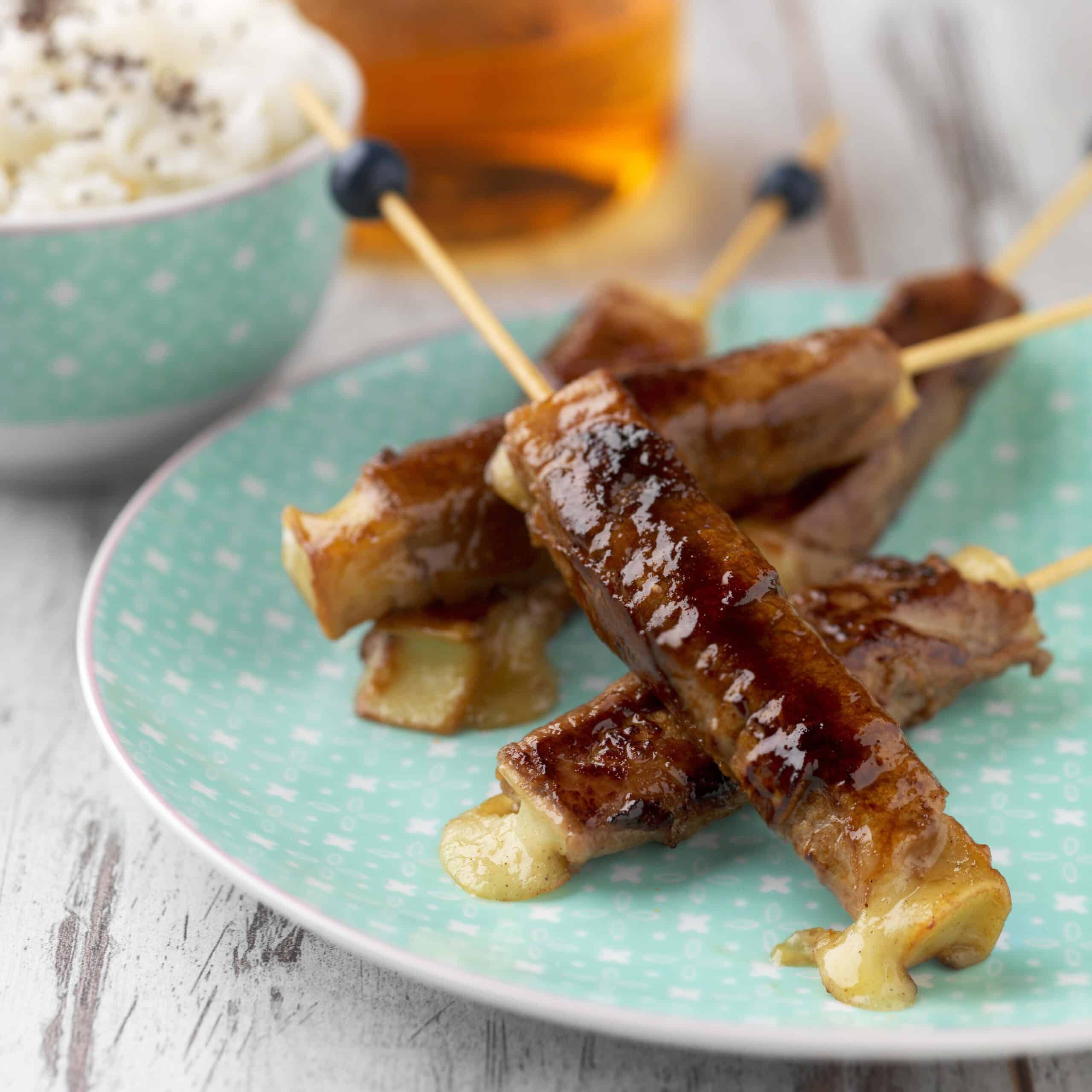 Beef Yakitori with Fromager d’Affinois Petit d’Affinois Double Cream 150g - Fromager d'Affinois